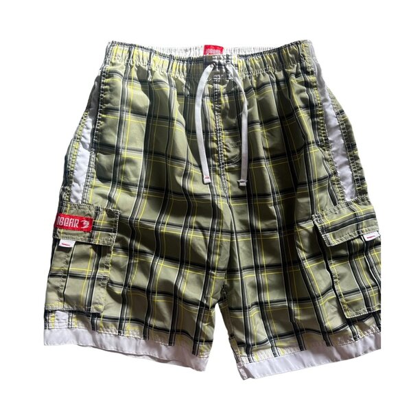 Ingear Boys Plaid Cargo Swim Trunks Size M - Picture 2 of 8